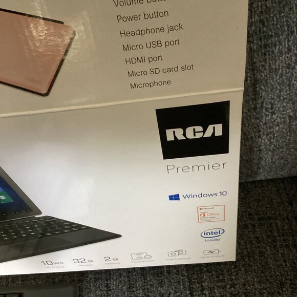 New RCA 2-in-1 Notebook/tablet w/keyboard & head phone - Picture 7 of 7